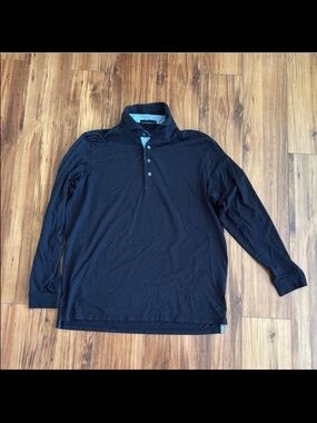 Greyson Black Long-Sleeve Polo